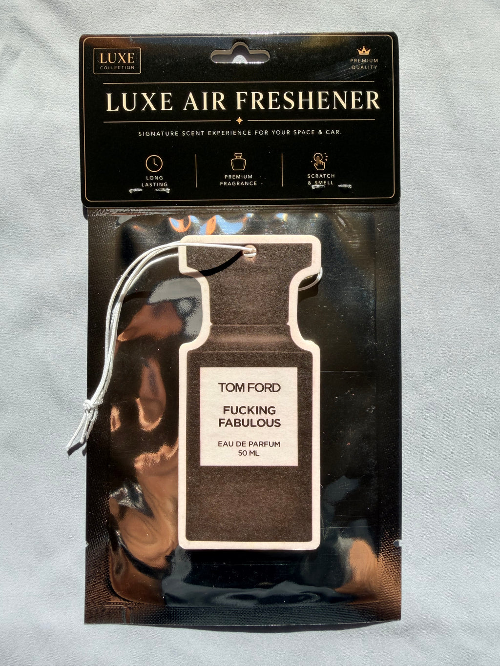 Leather & Iris Car Air Freshener – Bold & Creamy Unisex Luxury Scent