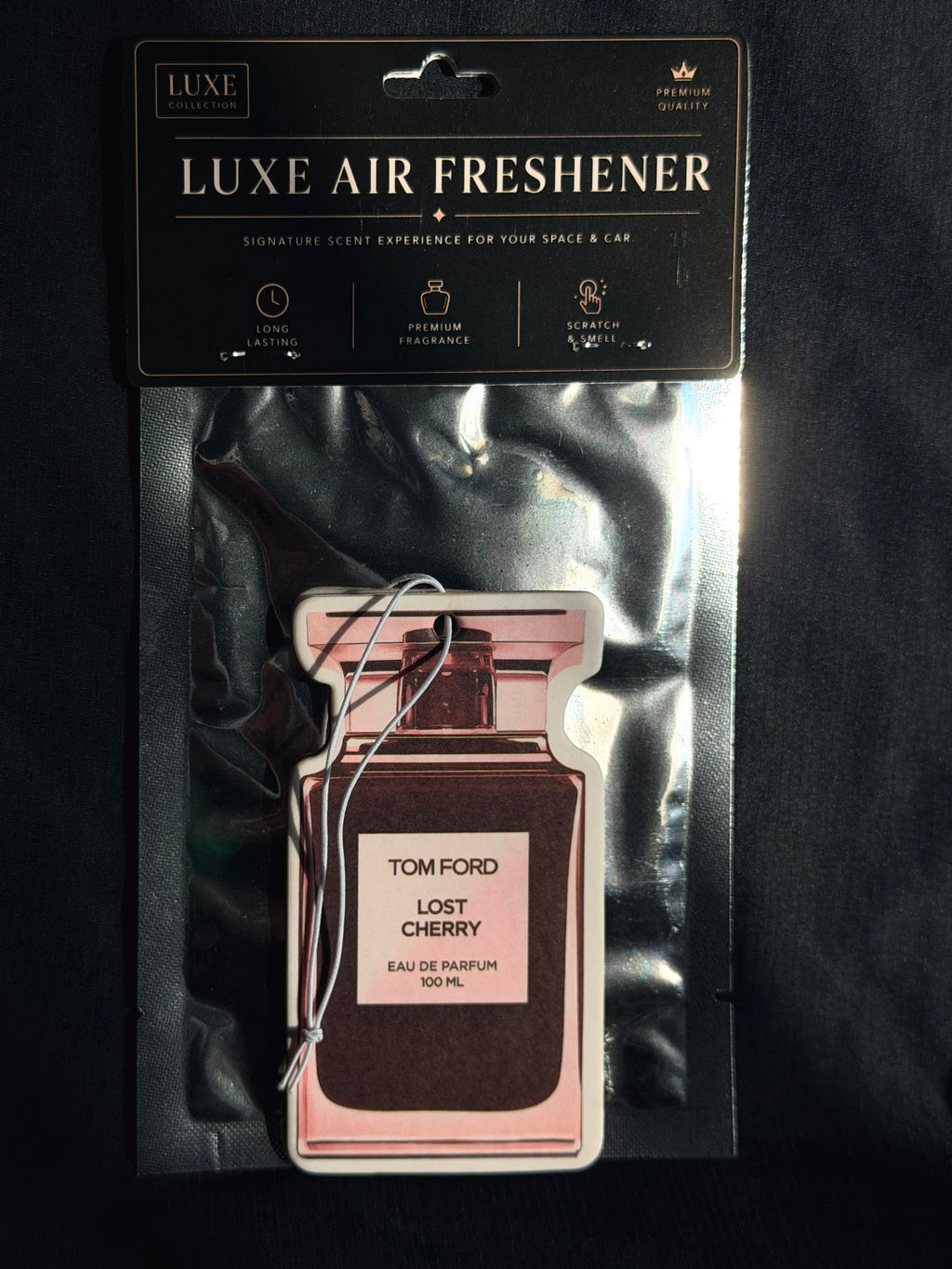 Dark Cherry & Almond Car Air Freshener – Warm & Seductive Luxury Scent